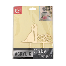 картинка Топпер на торт Mr&Ms, 12×12 см, цвет золото от магазинаАрт-Я