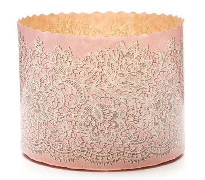 картинка Форма для кулича (102) 110*85 КРУЖЕВА РОЗОВЫЕ, 10шт от магазинаАрт-Я