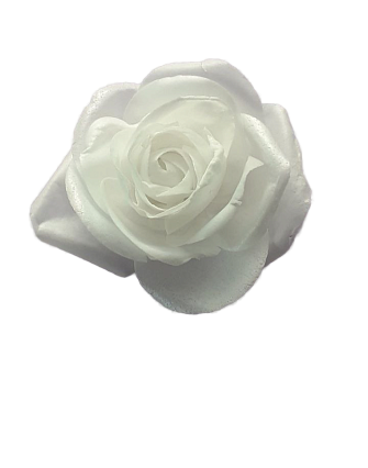 картинка Цветок из вафельной бумаги РОЗА белая 9см от магазинаАрт-Я