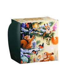 картинка Коробка №208 двухсторонняя, "Новогодние чудеса", 16*16*10 см от магазинаАрт-Я