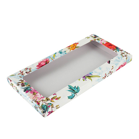картинка Коробка для шоколада "Цветы ассорти" с окном 18*9*1,4 см от магазинаАрт-Я