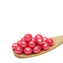 картинка Драже №161 «Жемчуг», взорванные зёрна риса в цветной кондитерской глазури, красный, 12-13 мм, 50гр от магазинаАрт-Я