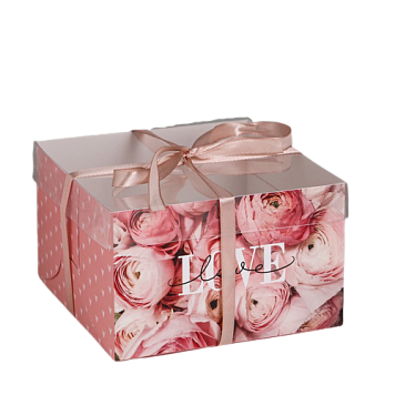 картинка Коробка №127 для 4 капк. LOVE, 16*16*10 см от магазинаАрт-Я