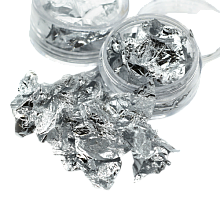 картинка Декоративное серебро-баночка(хлопья) от магазинаАрт-Я