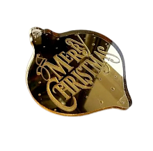 картинка Украшение фигурное - новогодняя игрушка «Merry Christmas» золото, 10 шт от магазинаАрт-Я