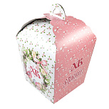 картинка Коробка для кулича "Весенняя пасха" 17*17*26 см от магазинаАрт-Я