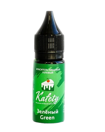 картинка Краситель пищевой гелевый водорастворимый Kafety Зелёный, 15 мл от магазинаАрт-Я