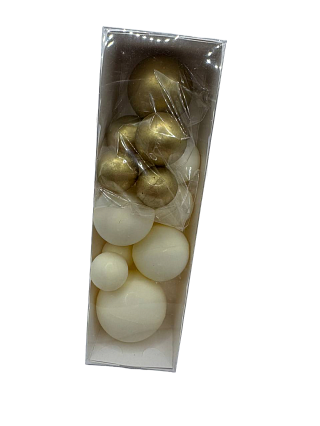 картинка Набор сфер белый/золотой, 150гр от магазинаАрт-Я