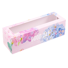 картинка Коробка №221 для макарун Good day, 5.5*18* 5.5 см от магазинаАрт-Я