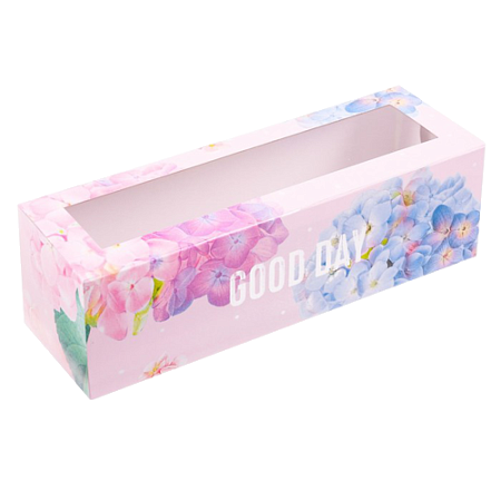 картинка Коробка №221 для макарун Good day, 5.5*18* 5.5 см от магазинаАрт-Я