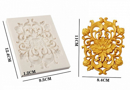 картинка Молд вензель цветок №2, 11*8,4см от магазинаАрт-Я
