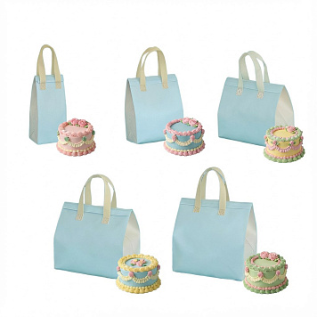 картинка Термопакеты 24x24x15 Голубой с белым от магазинаАрт-Я