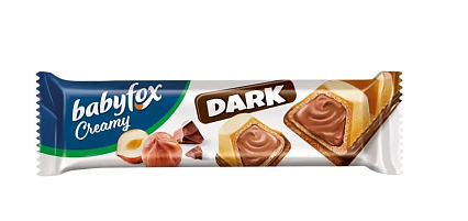картинка Вафельный  батончик Baby Fox Creamy Dark орех  18.2г от магазинаАрт-Я