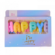 картинка Набор свечей для торта «Happy Birthday» (цветные, 8 см) от магазинаАрт-Я