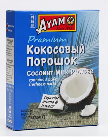 картинка Сухое кокосовое молоко AYAM 150г (50г*3) от магазинаАрт-Я