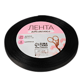 картинка Лента атласная черная 6мм, 23м от магазинаАрт-Я