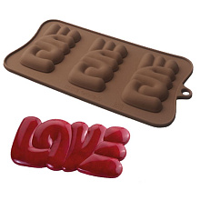картинка Форма силиконовая для шоколада «Плитка love» от магазинаАрт-Я
