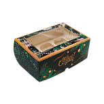 картинка Коробка №330 для 6 капкейков «С Новым годом» от магазинаАрт-Я