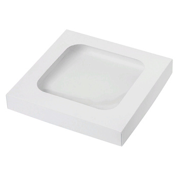 картинка Коробка 20*20*3см белая с окном от магазинаАрт-Я
