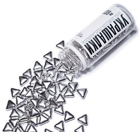 картинка Драже треугольники серебро, 100гр от магазинаАрт-Я