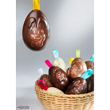 картинка Поликарбонатная форма Chocolate World Egg funny bunny's 3 fig. (12048 CW) от магазинаАрт-Я