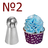 картинка Насадка кондитерская Восточная роза №2, Китай от магазинаАрт-Я