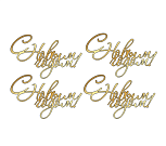 картинка Топпер  "С Новым Годом",№47 6,5*4см, золото 4шт от магазинаАрт-Я