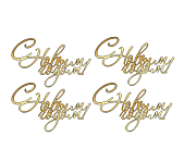 картинка Топпер  "С Новым Годом",№47 6,5*4см, золото 4шт от магазинаАрт-Я