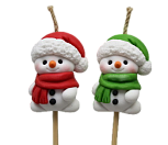 картинка Свеча-топпер "Снеговик" 4 см от магазинаАрт-Я