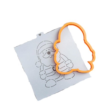 картинка Форма для пряников с трафаретом Дед Мороз от магазинаАрт-Я