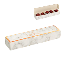 картинка Коробка №307 для 5 конфет  «Мрамор», 21*5*3,3см от магазинаАрт-Я