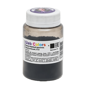 картинка Краситель жирораств. сухой черный угольный 10 г. Gleb colors от магазинаАрт-Я