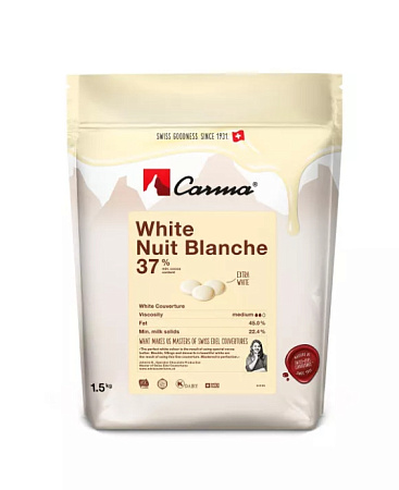 картинка Шоколад белый Carma Nuit Blanche 37%, 1,5 кг от магазинаАрт-Я