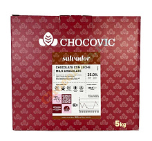 картинка Шоколад молочный Chocovic Salvador 35%, 5 кг от магазинаАрт-Я
