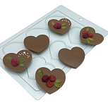 картинка Форма пластиковая: Плитка Сердце 55х49х5 от магазинаАрт-Я