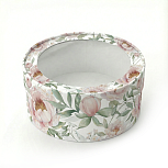 картинка Коробка под зефир, макаруны круглая с окном диам.160мм выс 70мм (Цветы №1) от магазинаАрт-Я