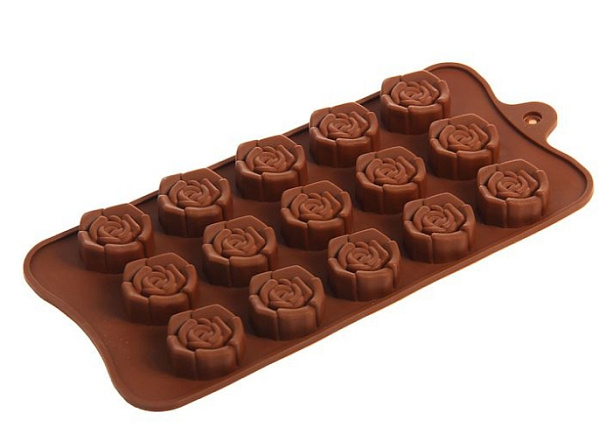 картинка Форма для конфет "Розочки" 15 ячеек от магазинаАрт-Я