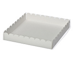 картинка Коробка 21*21*3см белая с прозрачной крышкой от магазинаАрт-Я