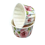 картинка Формы Маффин ГОЛУБЫЕ С КРУПНЫМИ РОЗАМИ с ламинацией, 100шт от магазинаАрт-Я