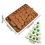 картинка Форма для шоколада «Плитка Новогодняя ель с шарами» от магазинаАрт-Я