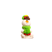 картинка Сахарная фигурка "Снеговик в коричневой шапочке", 4 - 6 см от магазинаАрт-Я
