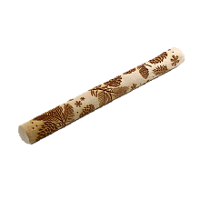 картинка Скалка деревянная с узорами "Шишки" для выпечки, 30 см от магазинаАрт-Я