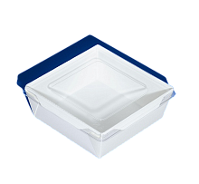 картинка Коробка с плоской крышкой для тирамису ForGenika OPSALAD 1200 Белый 14,5*14,5*6,3см от магазинаАрт-Я