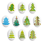 картинка Сахарные МЕДАЛЬОНЫ ЕЛОЧКИ d35x25 мм ( 63 шт) от магазинаАрт-Я