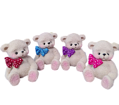 картинка Глазурь "Мишка с большим бантом" ЗД БЕЖ/голубой в горошек от магазинаАрт-Я