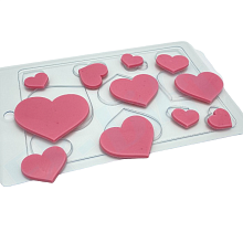 картинка Форма пластиковая: Сердца Плоские силуэты от магазинаАрт-Я