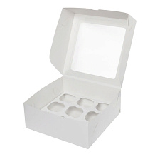 картинка Коробка для 9 капкейков с окном от магазинаАрт-Я