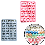 картинка Форма силиконовая «Бантики. Сердечки. Губы» 33 ячейки от магазинаАрт-Я