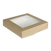 картинка Коробка 20*20*4см крафт с окном от магазинаАрт-Я