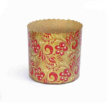 картинка Форма для кулича (125) D70 H85мм КРАСНЫЕ узоры, 10шт  от магазинаАрт-Я